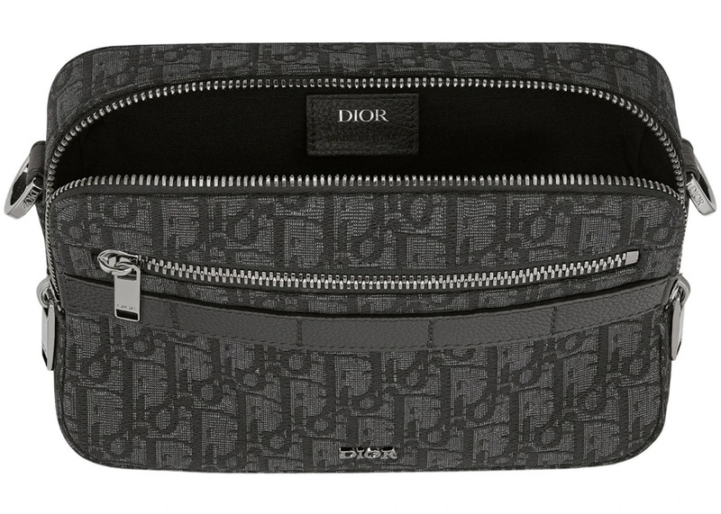 Dior Dior Safari Messenger Bag Dior Oblique Jacquard Black outlook