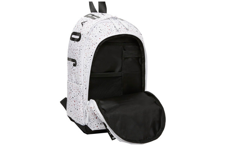 Air Jordan Athletic Zipper Opening Adjustable Strap Schoolbag Backpack Unisex White HA6232-101 - 5