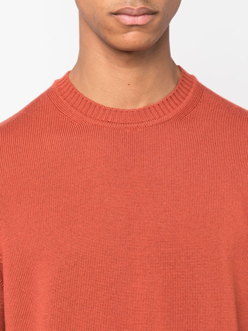 embroidered-logo virgin-wool jumper - 5