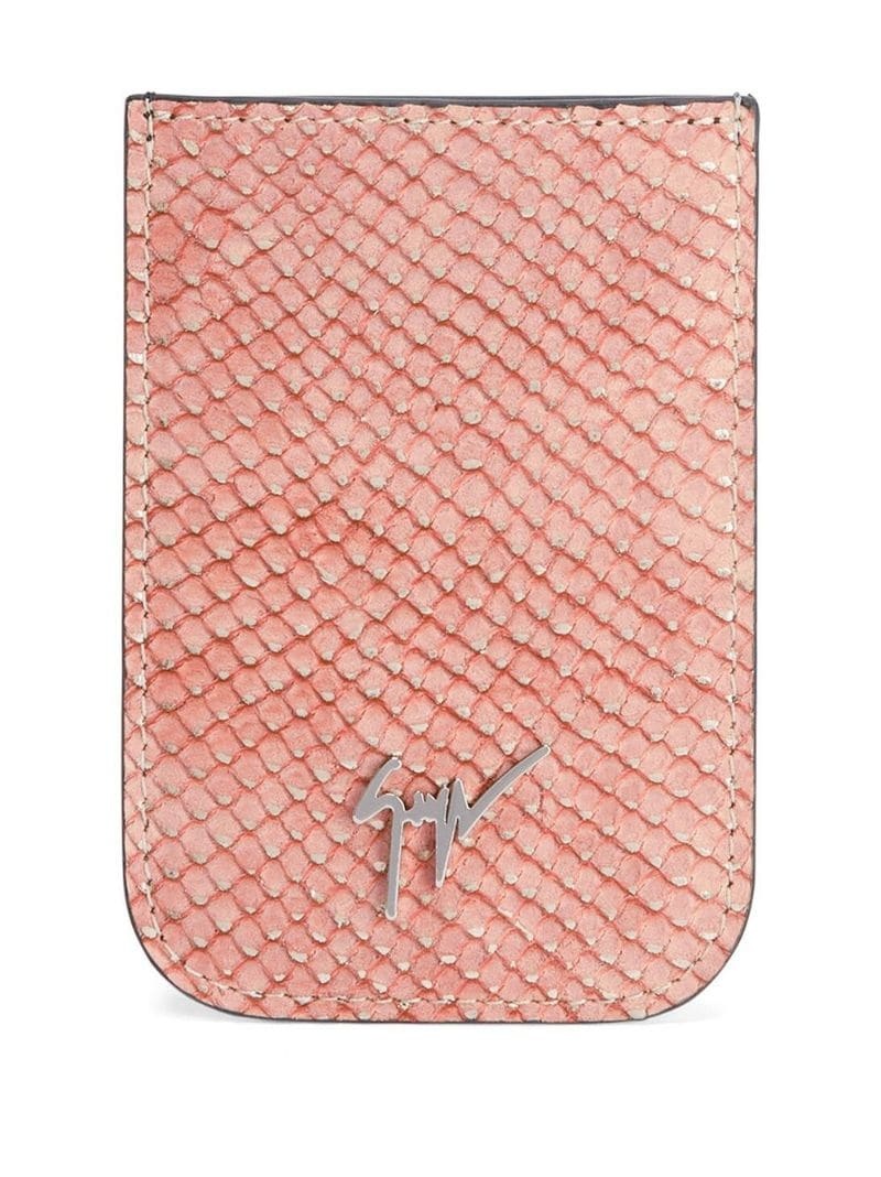 Albert snakeskin effect cardholder - 1