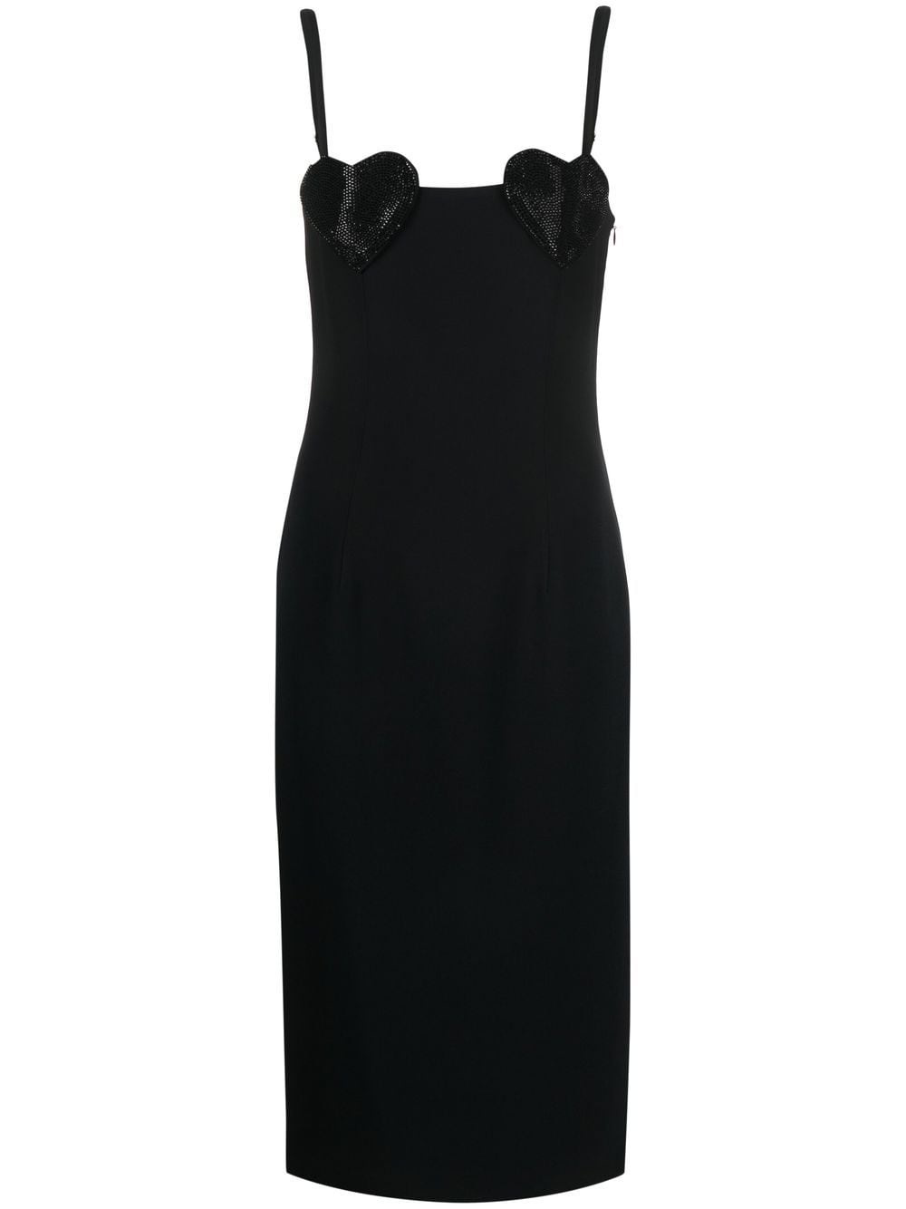 heart-appliquÃ© pencil midi dress - 1