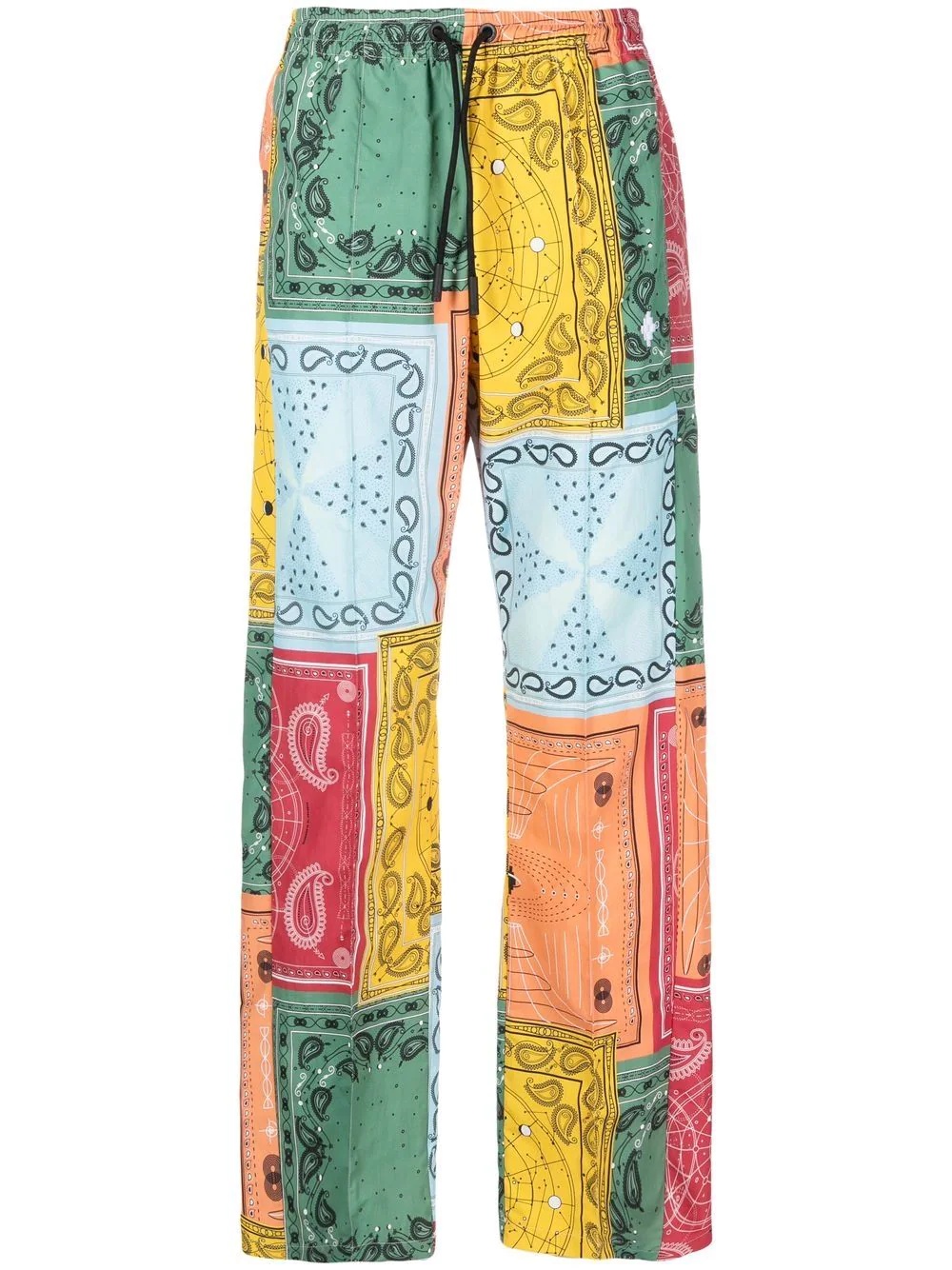 bandana-print straight-leg trousers - 1