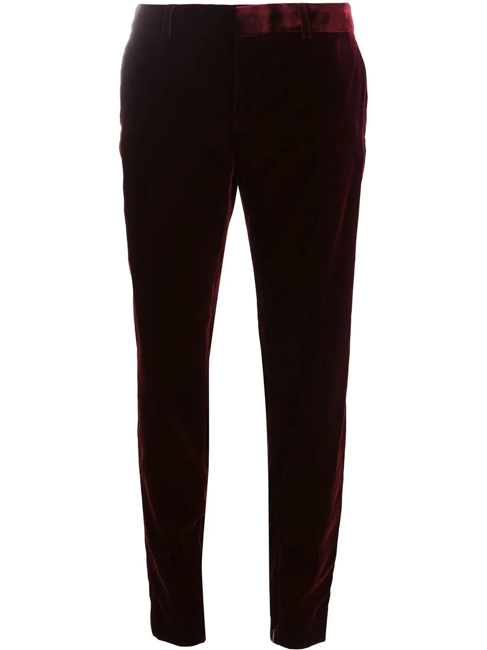 velvet tailored trousers - 1