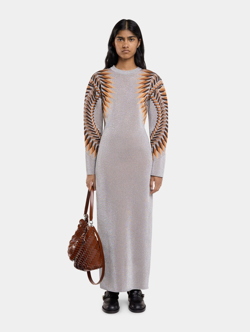 LONG LUREX JACQUARD DRESS 1