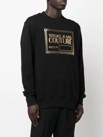 VERSACE JEANS COUTURE logo crew-neck sweatshirt outlook