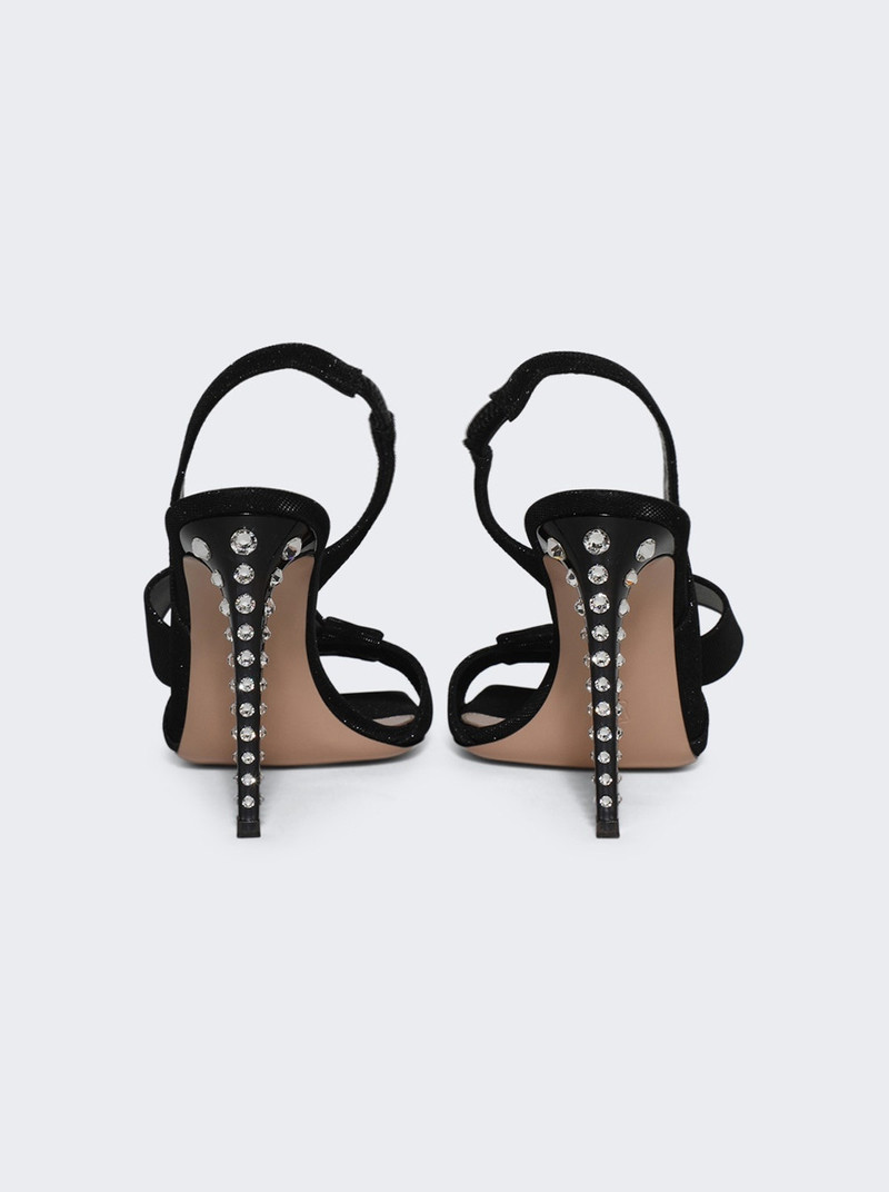Flash Bow Slingback Sandals Black 4