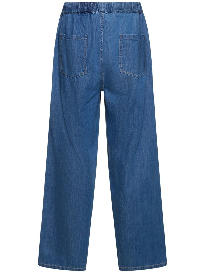 The Frankie Shop Wide cotton denim jogging jeans outlook