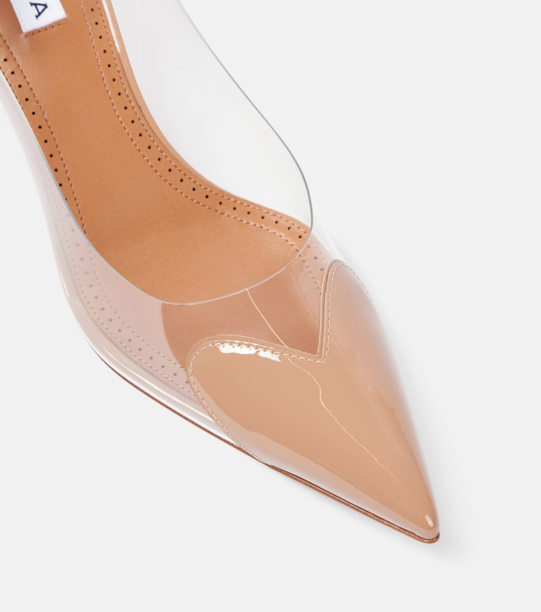 Le Cœur patent leather and PU slingback pumps - 6