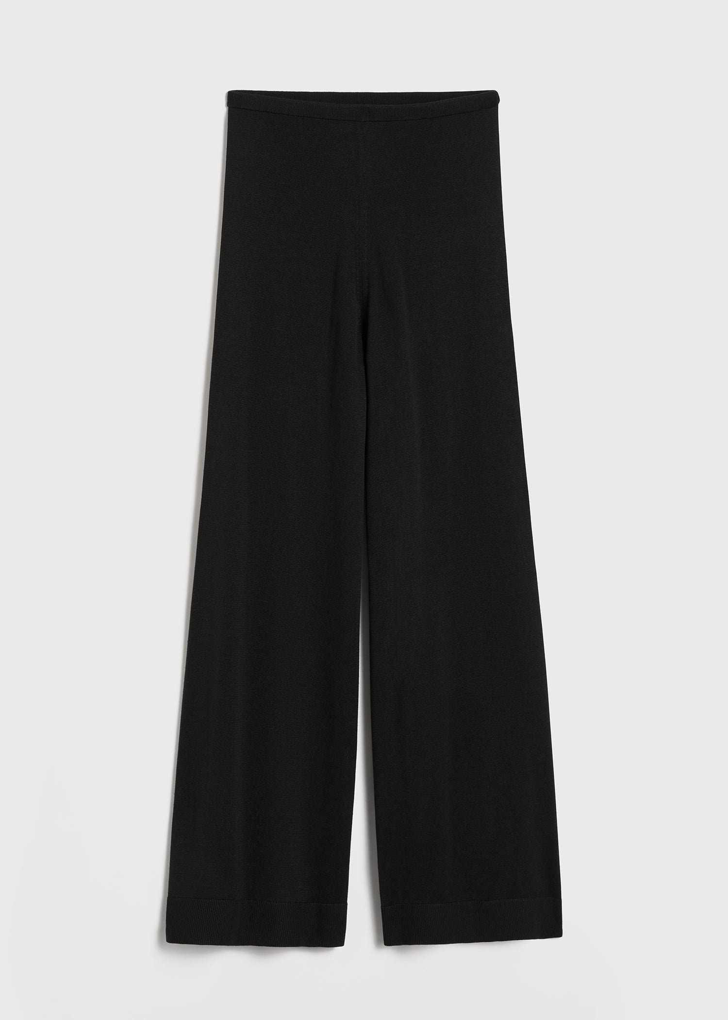 Silk cashmere knit slacks black - 1