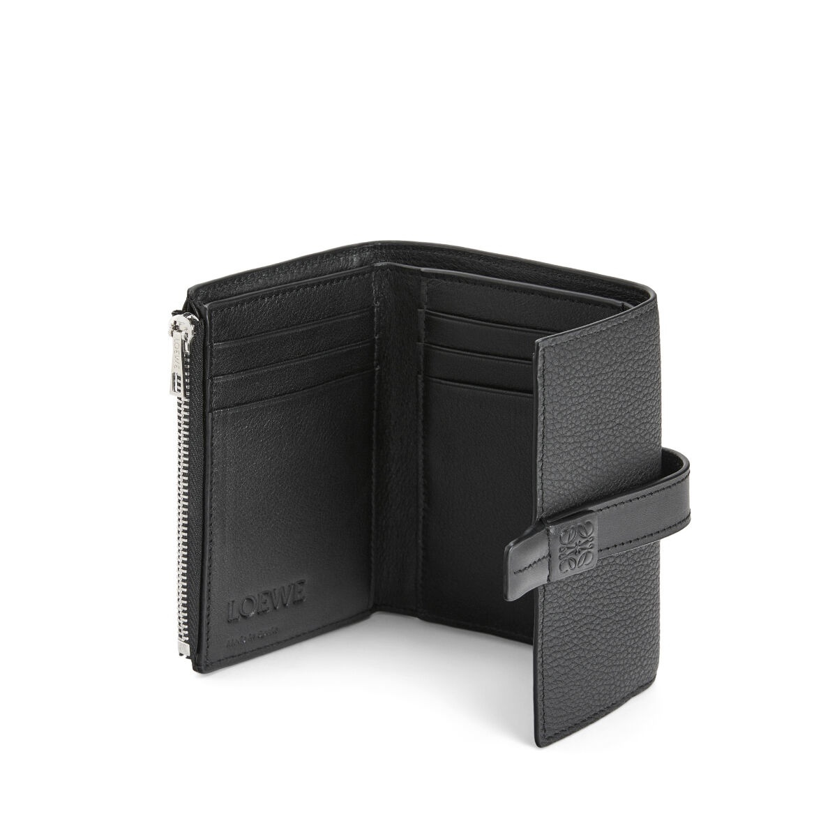 Small vertical wallet in soft grained calfskin - 2