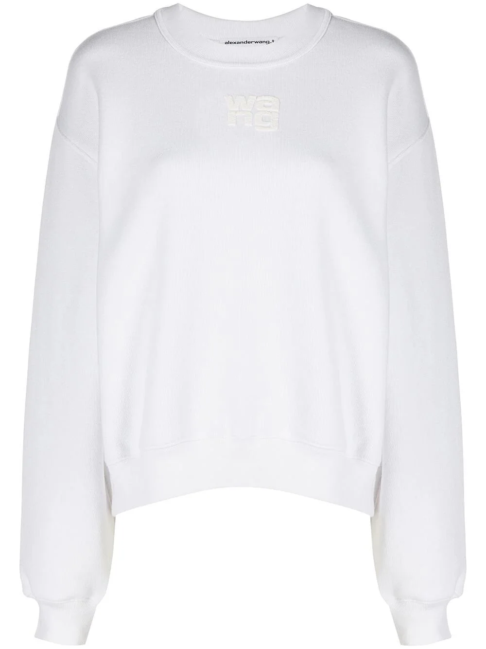 Alexander Wang Women Essential Terry Crew Sweatshirt With Puff Paint Logo - 1