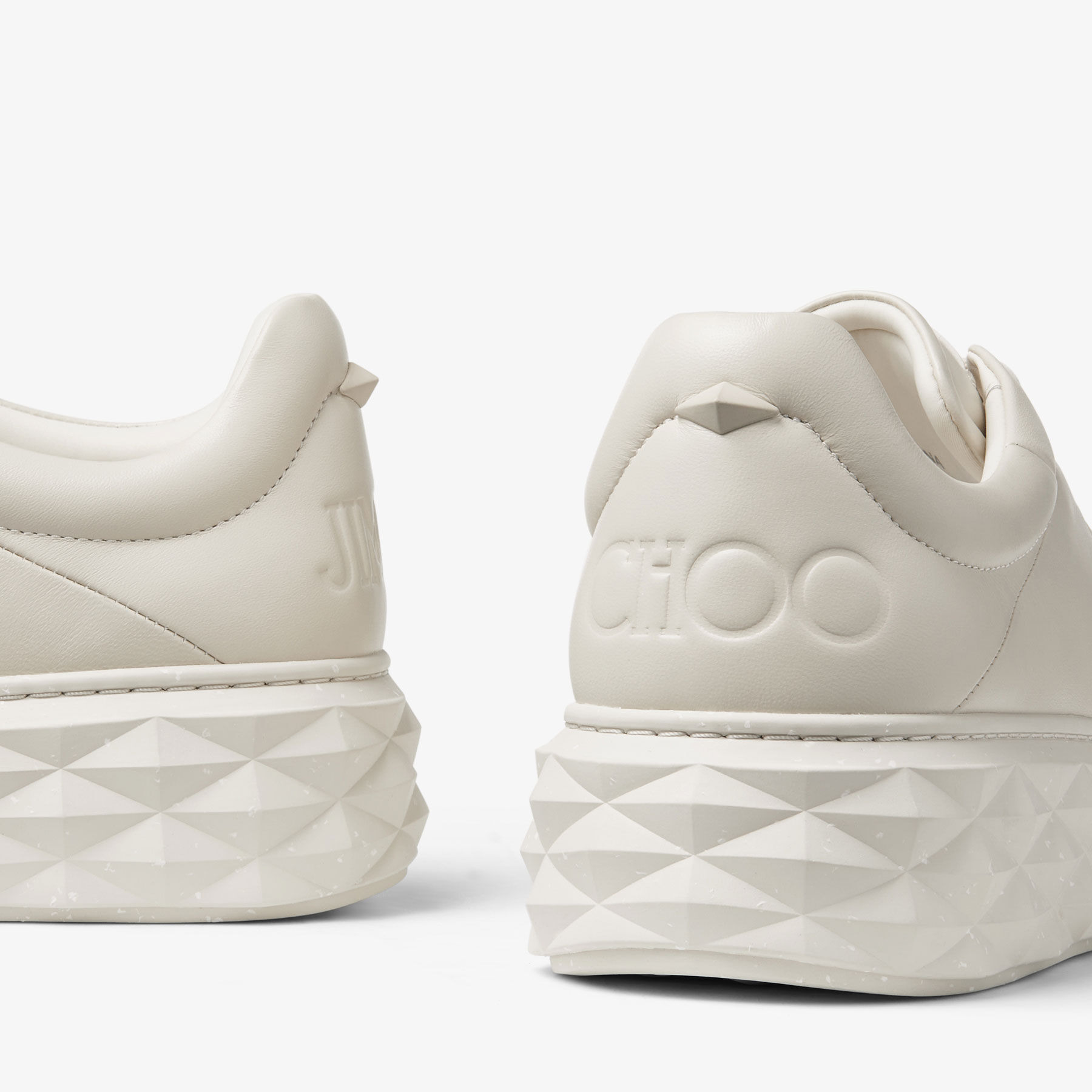 Diamond Maxi/M II
Chalk Nappa Leather Platform Trainers - 3