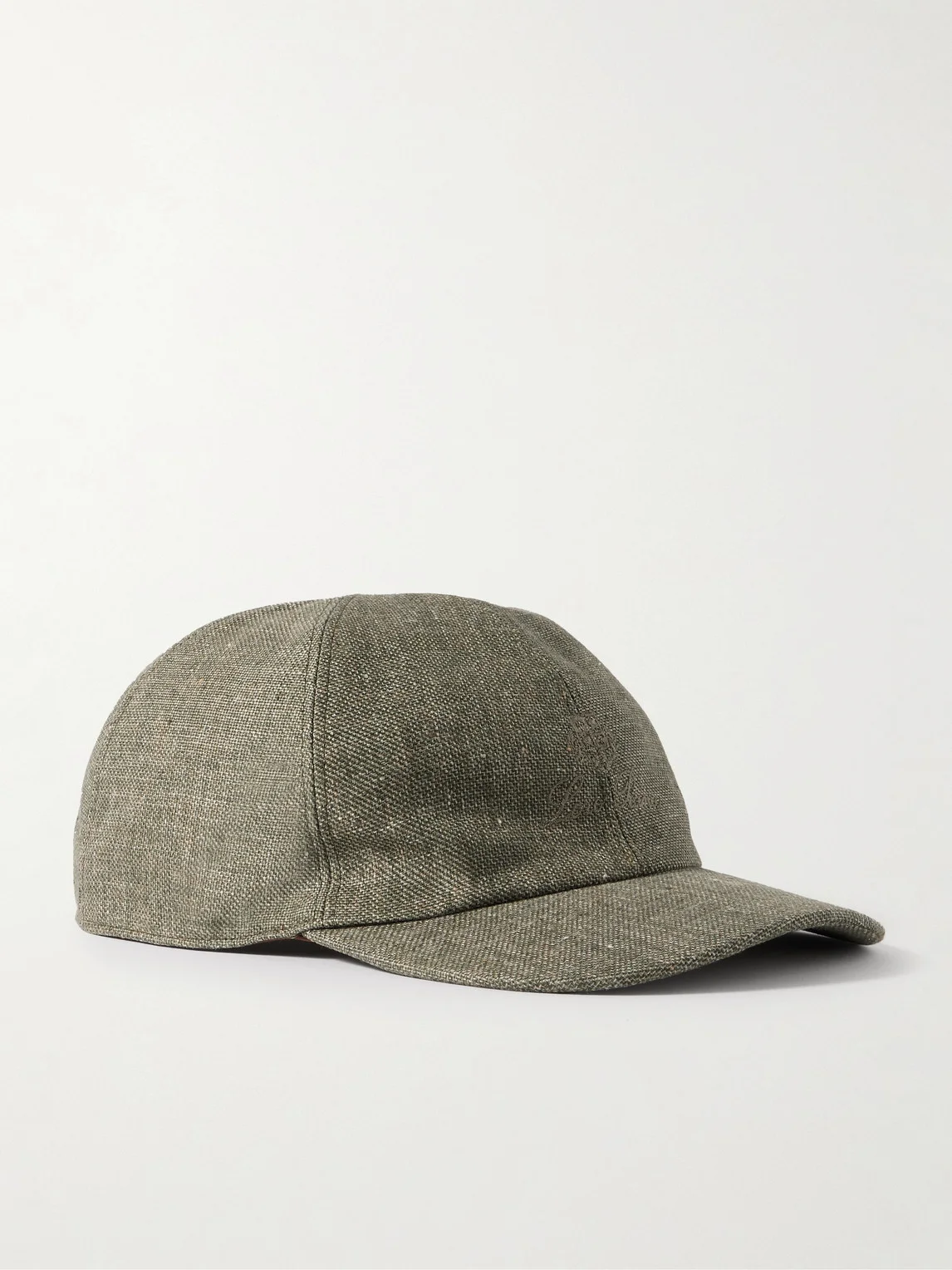 Logo-Embroidered Linen Baseball Cap - 1