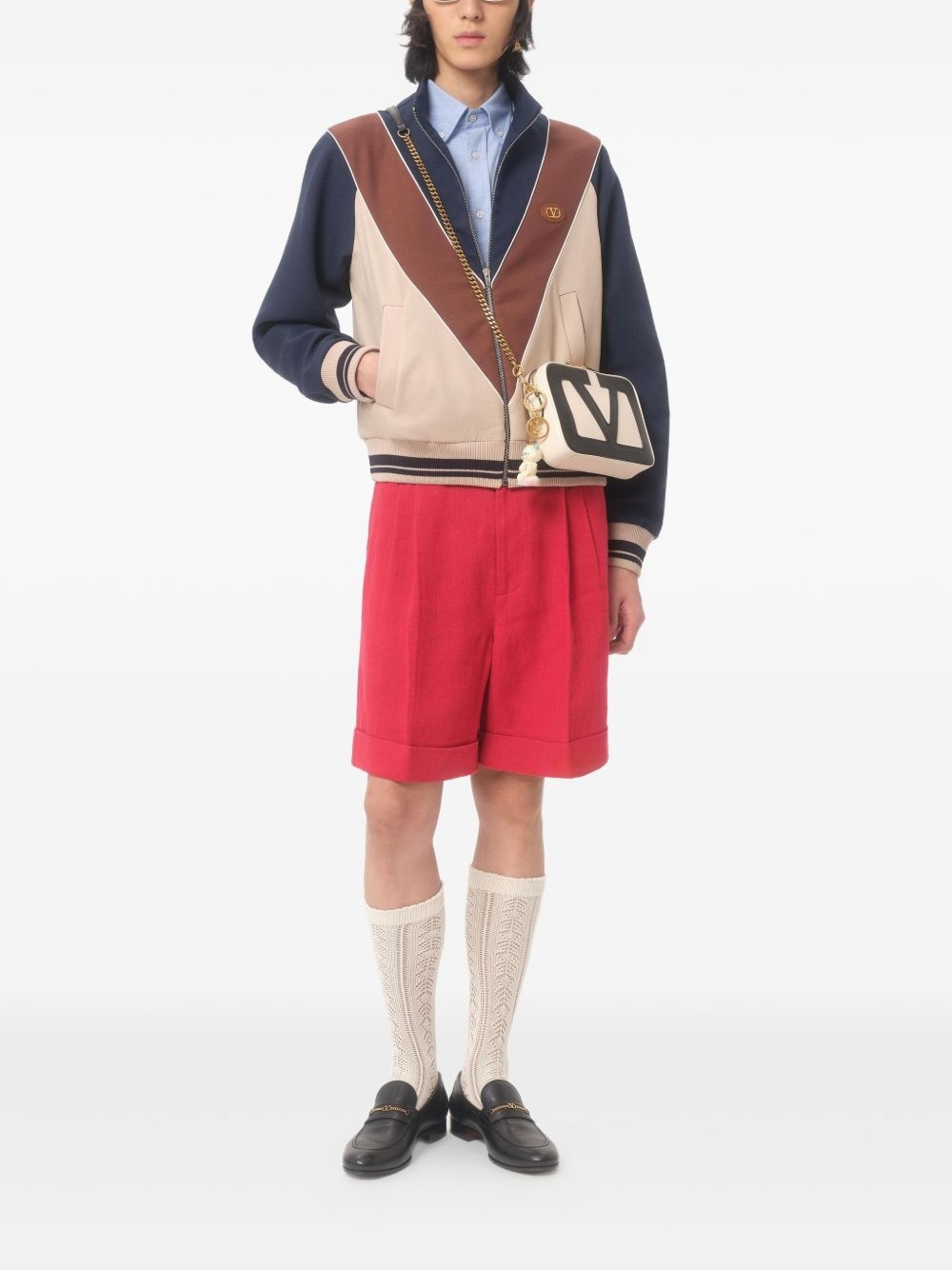 cuffed linen Bermuda shorts - 2