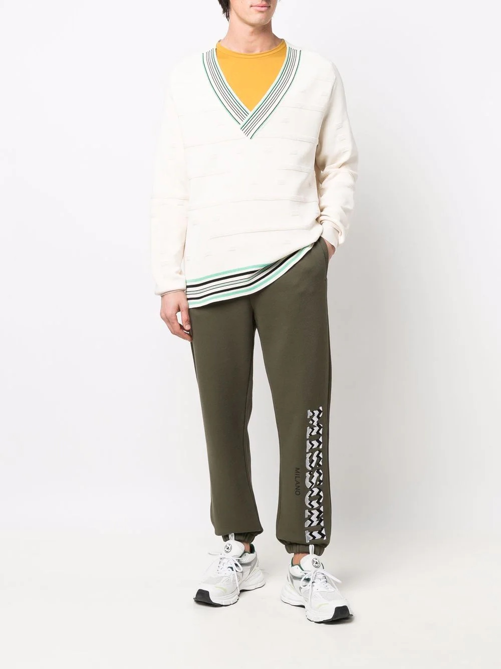 logo-embroidered track pants - 2