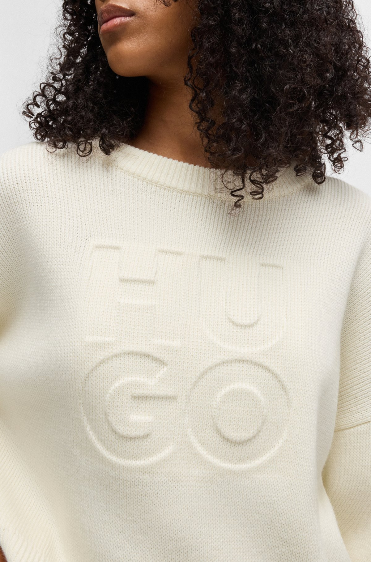 RELAXED-FIT SWEATER WITH EMBOSSED LOGO - 5