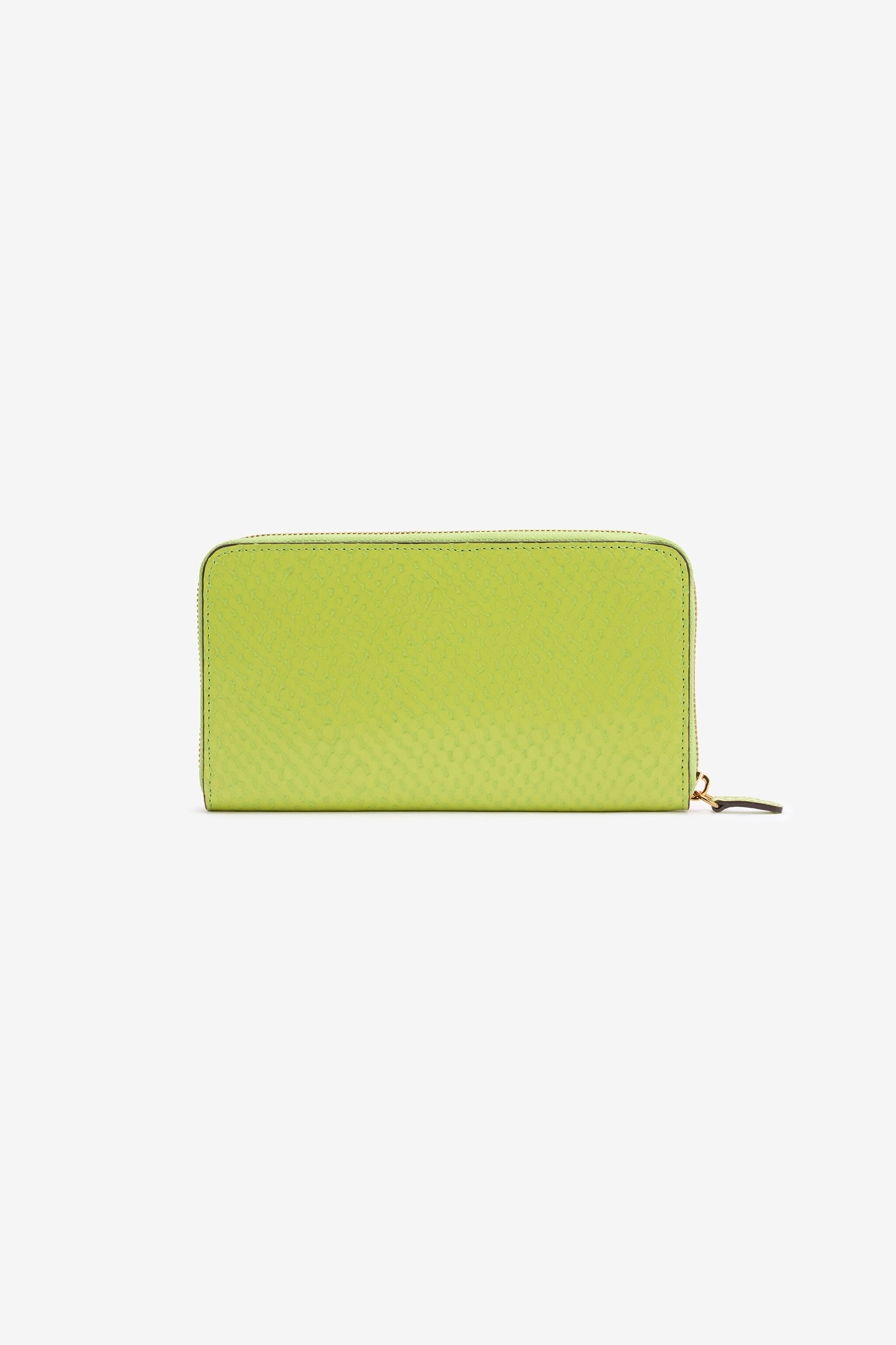 Snake-Effect Wallet With Logo - 2