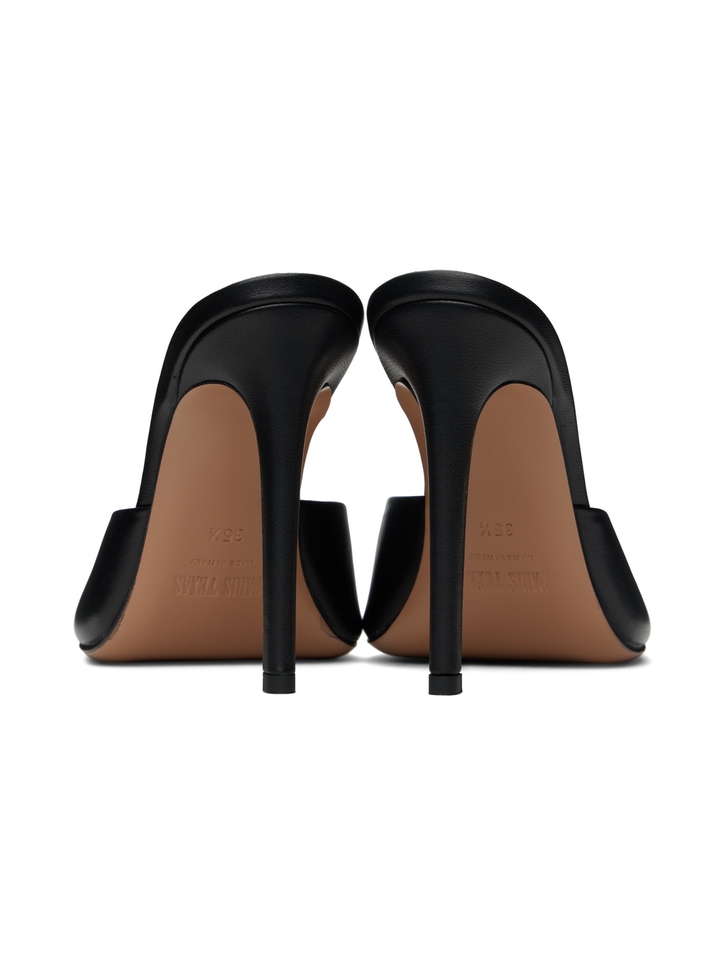 Black Stiletto Heeled Sandals - 2