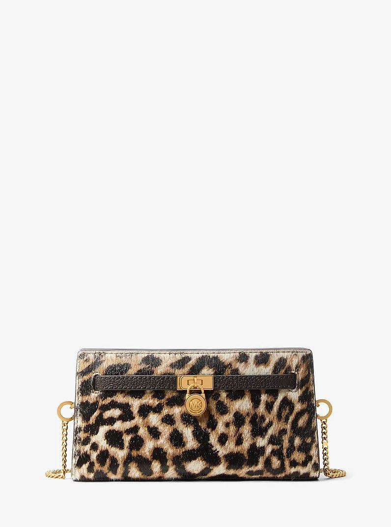 Hamilton Moderne Extra-Small Leopard Print Calf Hair Convertible Crossbody Bag - 1