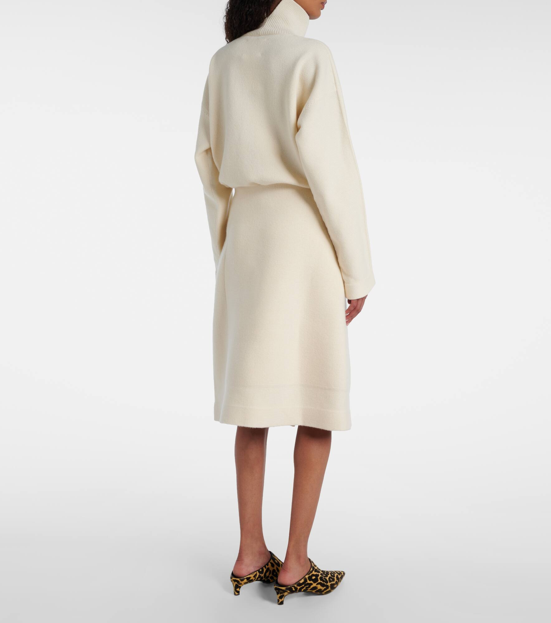 Wool-blend wrap skirt - 3