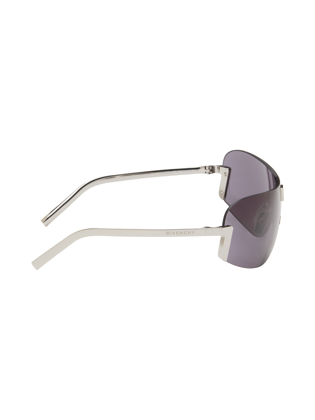 Silver Rimless Thin Mask Sunglasses - 2