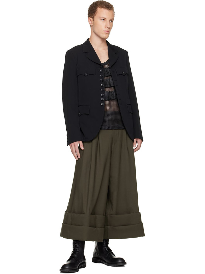 Comme des Garçons Homme Plus Black Wool Gabardine Blazer outlook