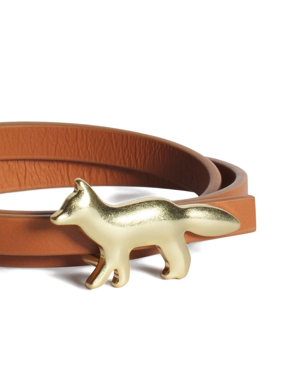fox-embellished leather bracelet - 3