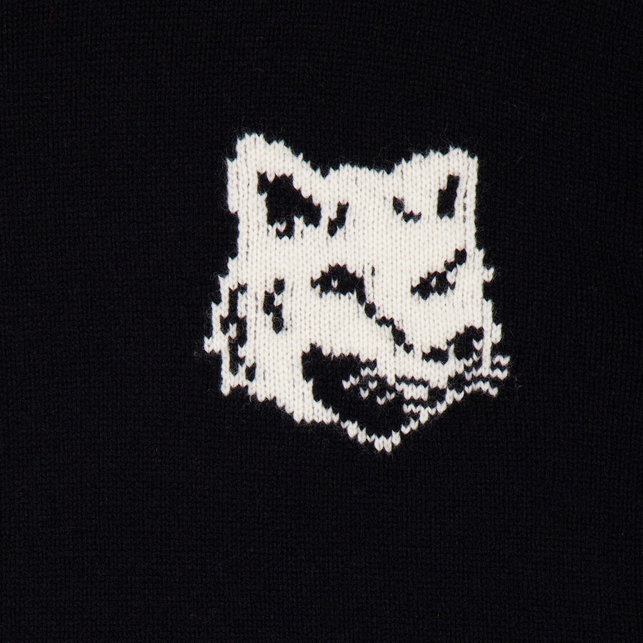 Maison Kitsune Fox Head Intarsia High-Neck Jumper - 2
