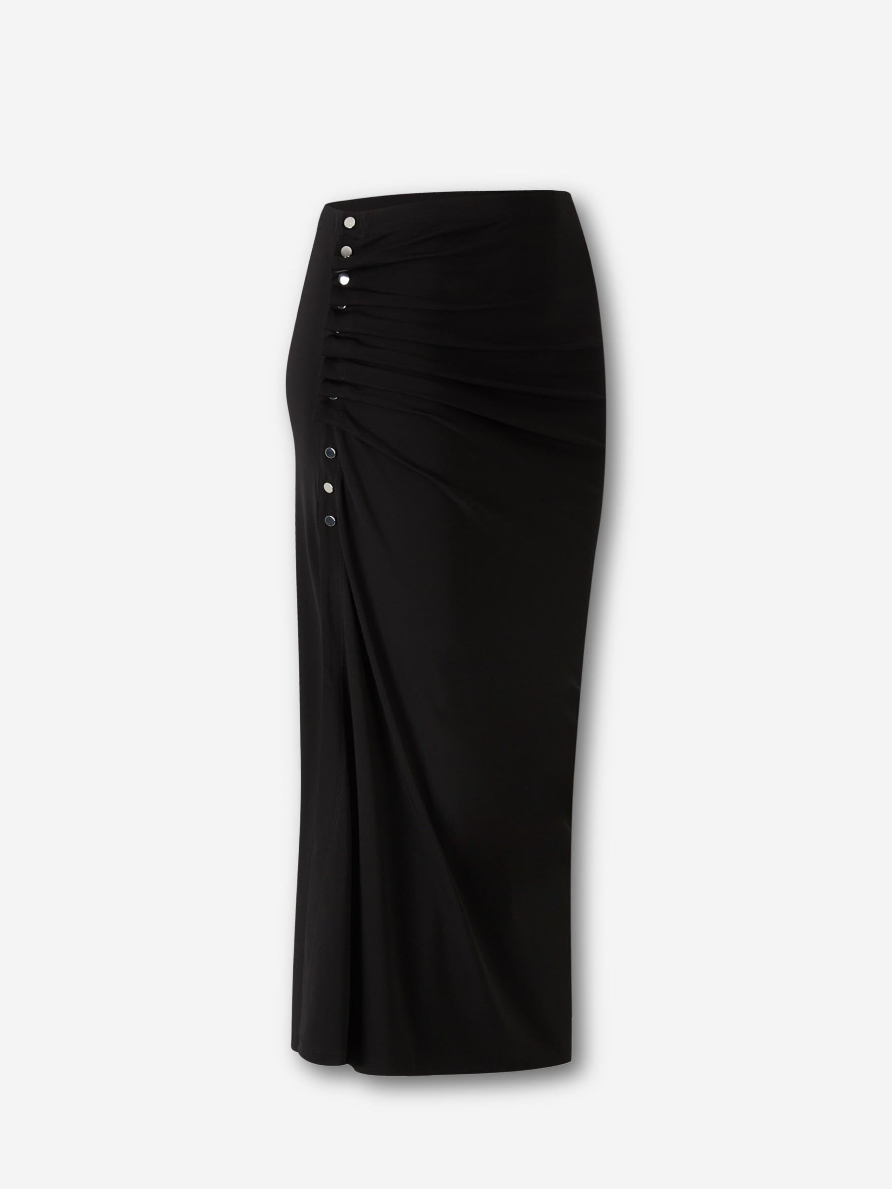 DRAPED MIDI SKIRT - 2