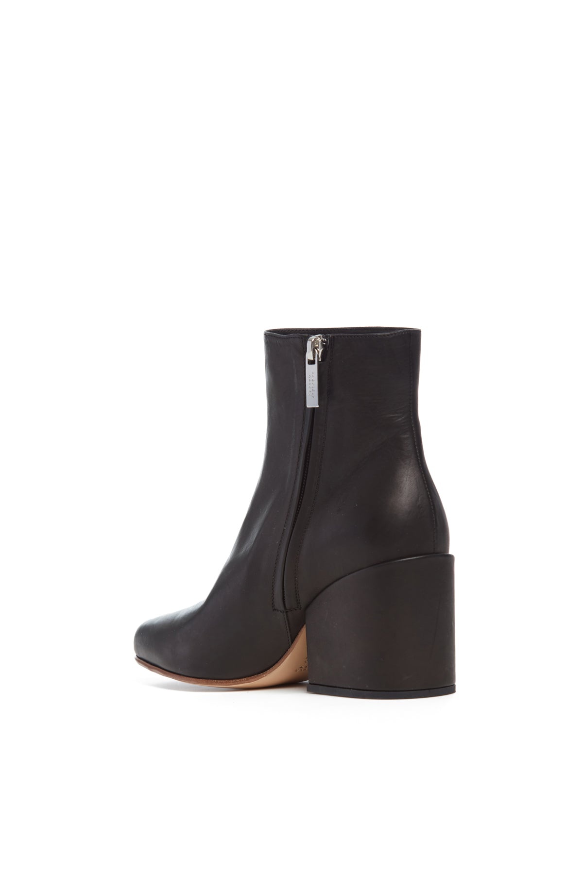 Tito Block Heel Boot in Black Leather - 3