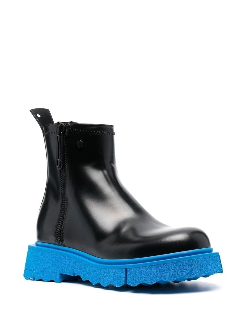 Off-White sponge sole zip-fastening ankle boots outlook