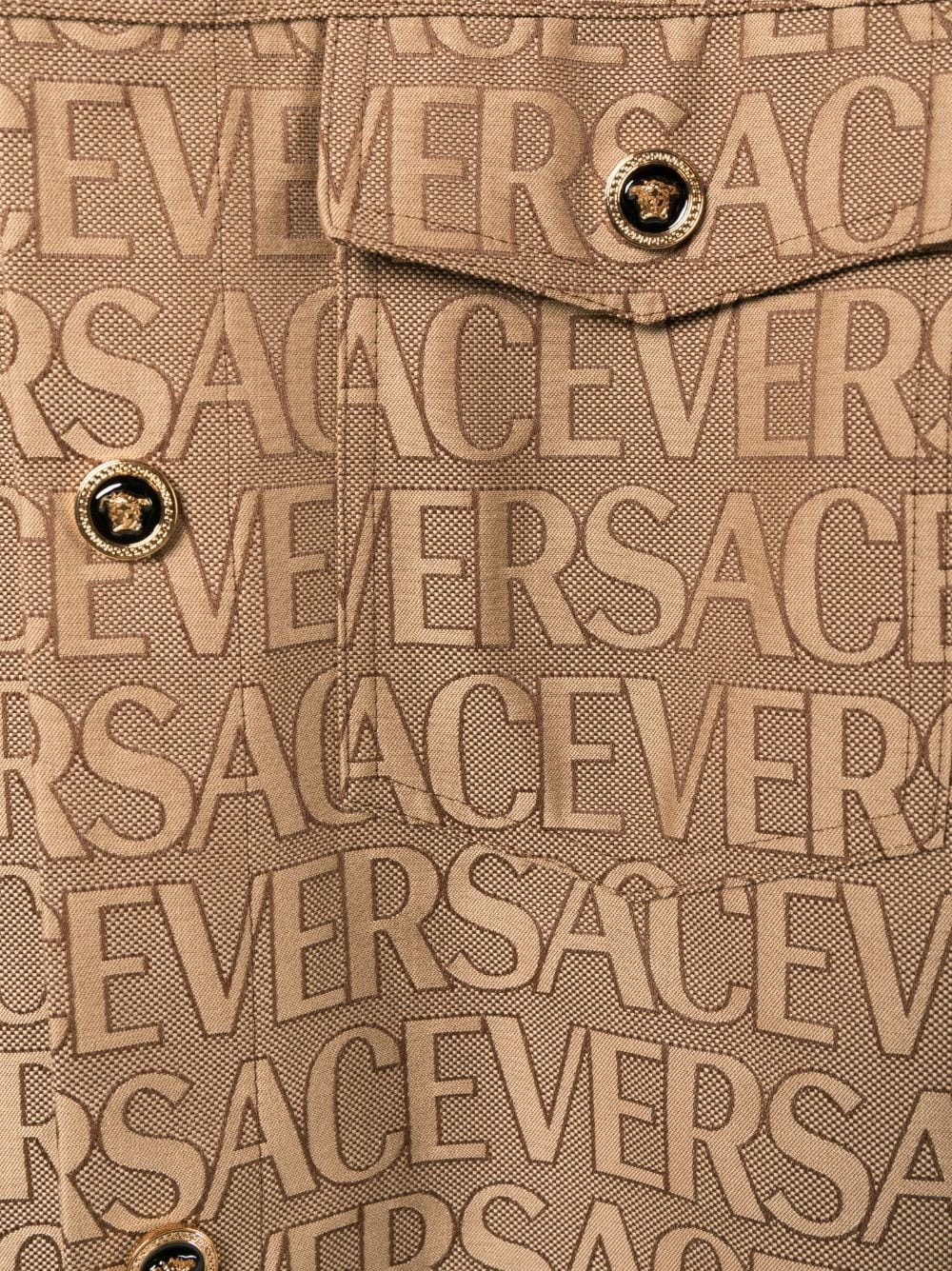 Versace Allover-jacquard shirt - 5