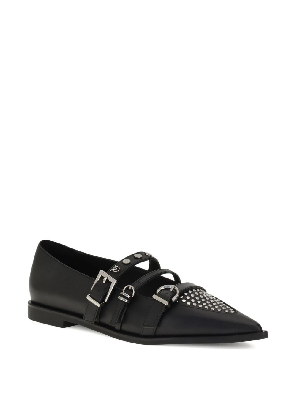 pointed-toe buckle ballerinas - 2