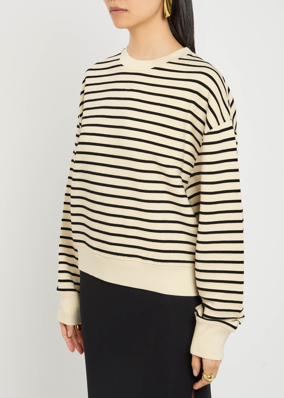 Anine Bing Dean Striped Cotton-blend Sweatshirt - 2