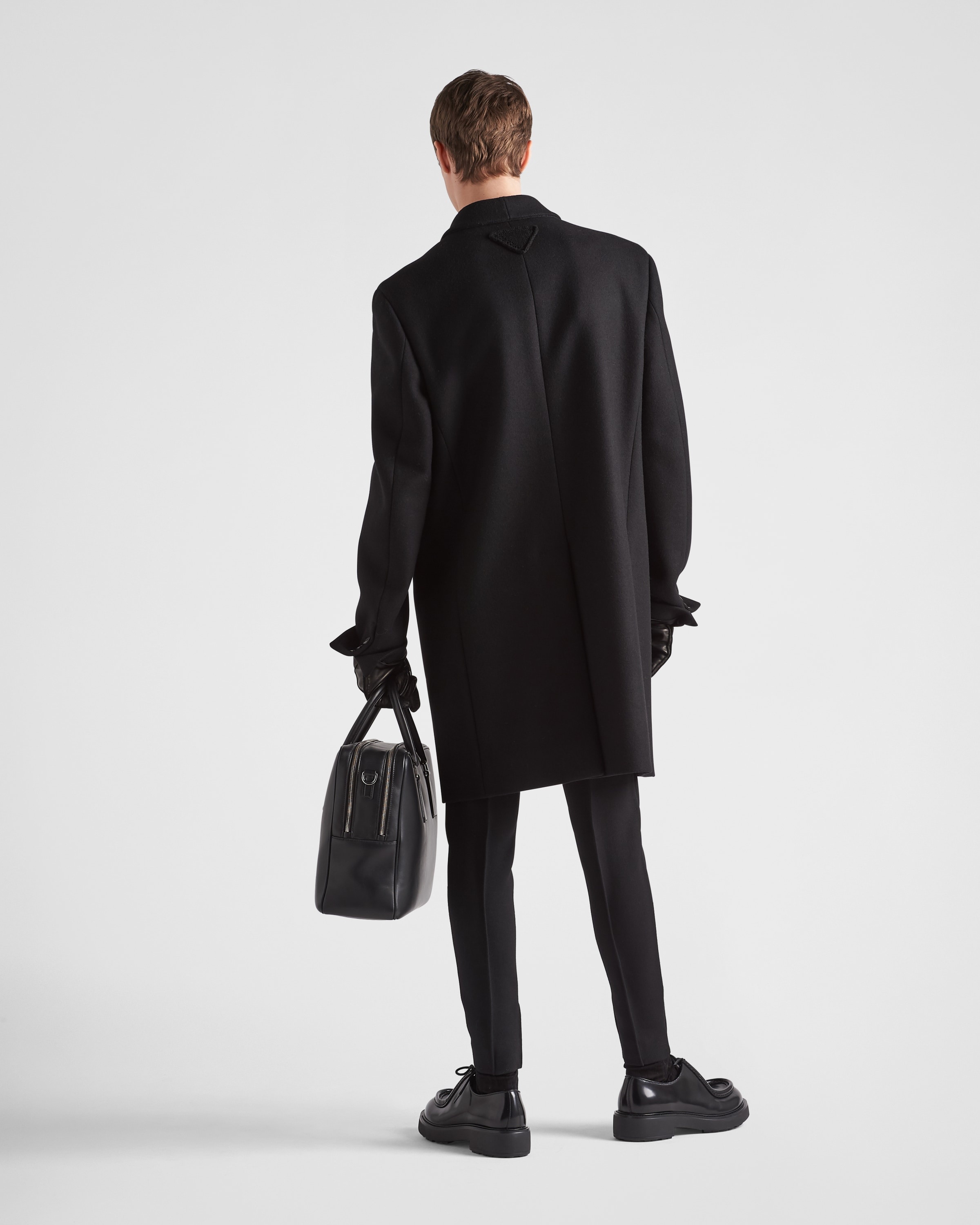 Single-breasted wool and cashmere coat - 5