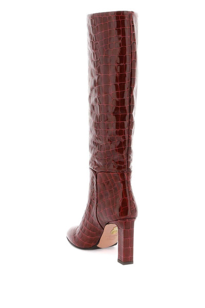 AQUAZZURA SELLIER BOOTS IN CROC-EMBOSSED LEATHER outlook