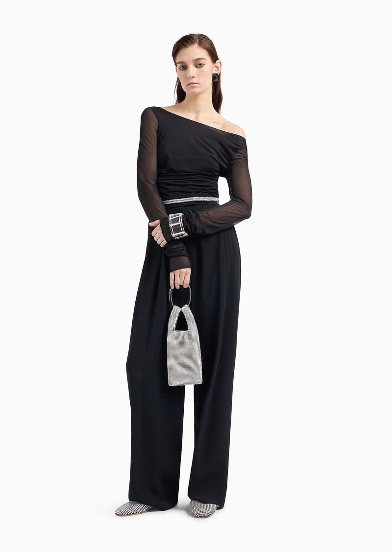 Metallic mesh mobile phone mini bag with rhinestones 7