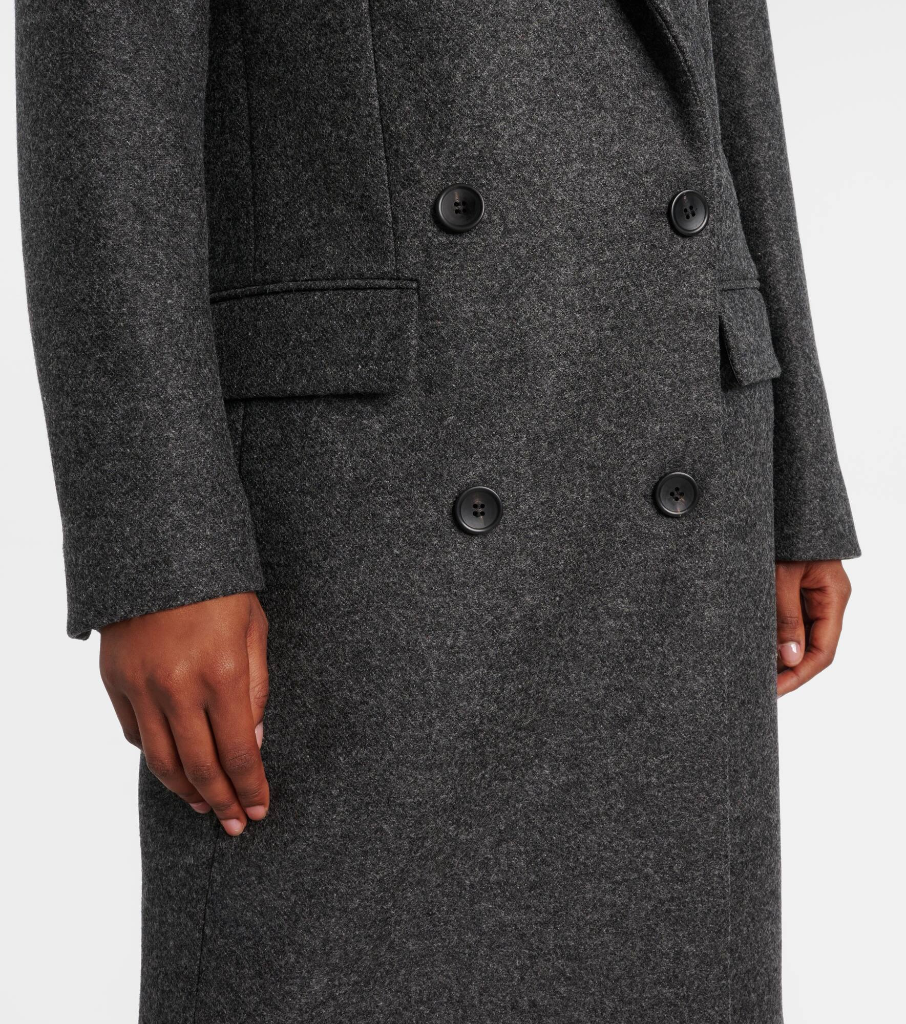 Irene double-breasted virgin wool coat - 5