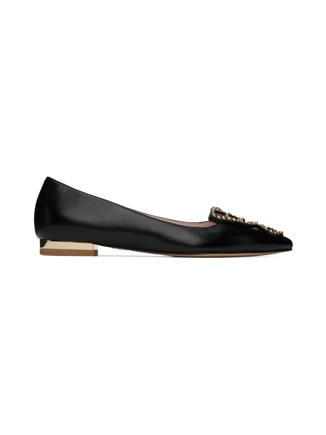 Black & Gold Butterfly Ballerina Flats - 1
