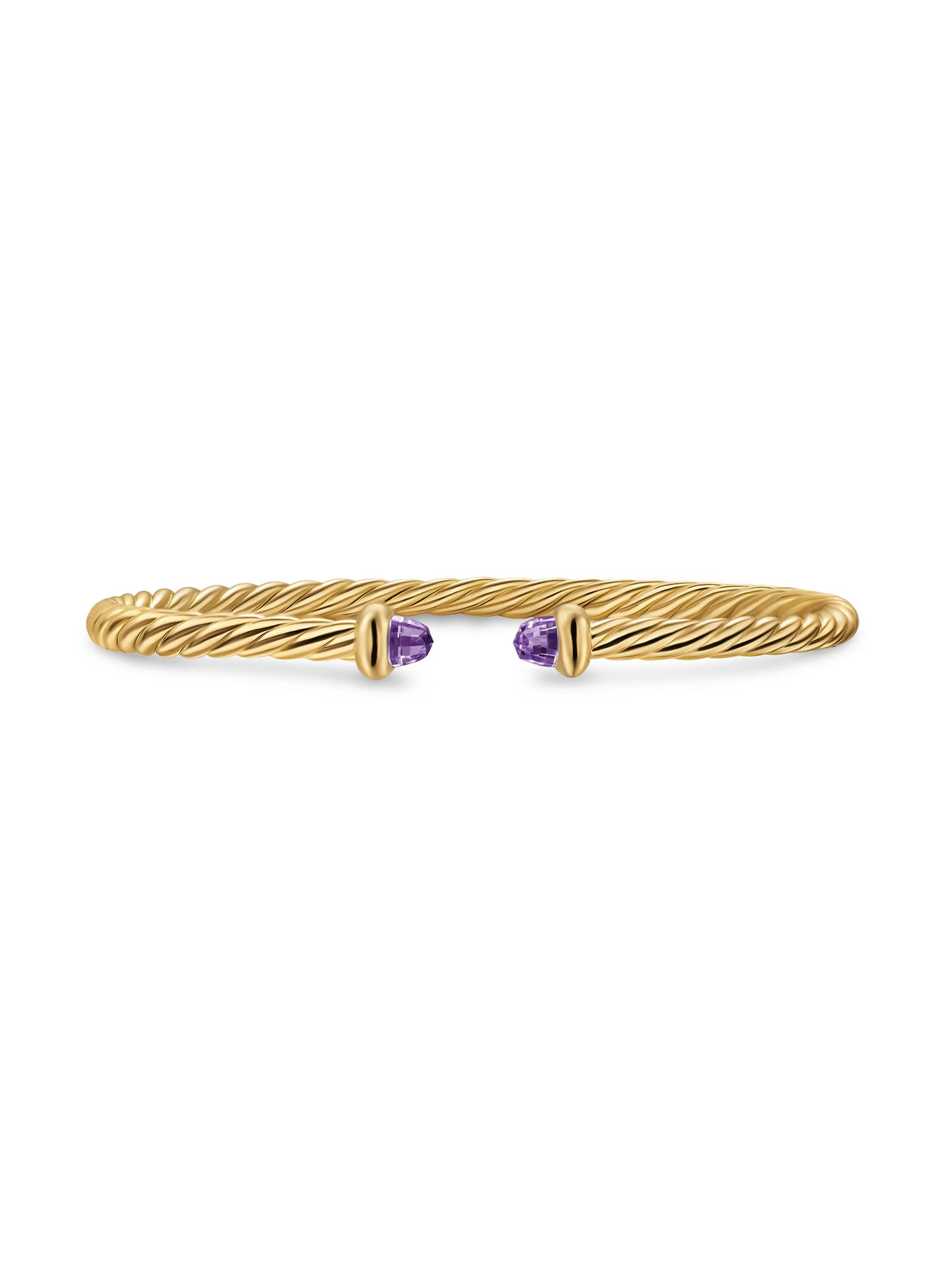Women's Micro Cablespira Flex Teen Bracelet in 18K Yellow Gold - Amethyst - 1