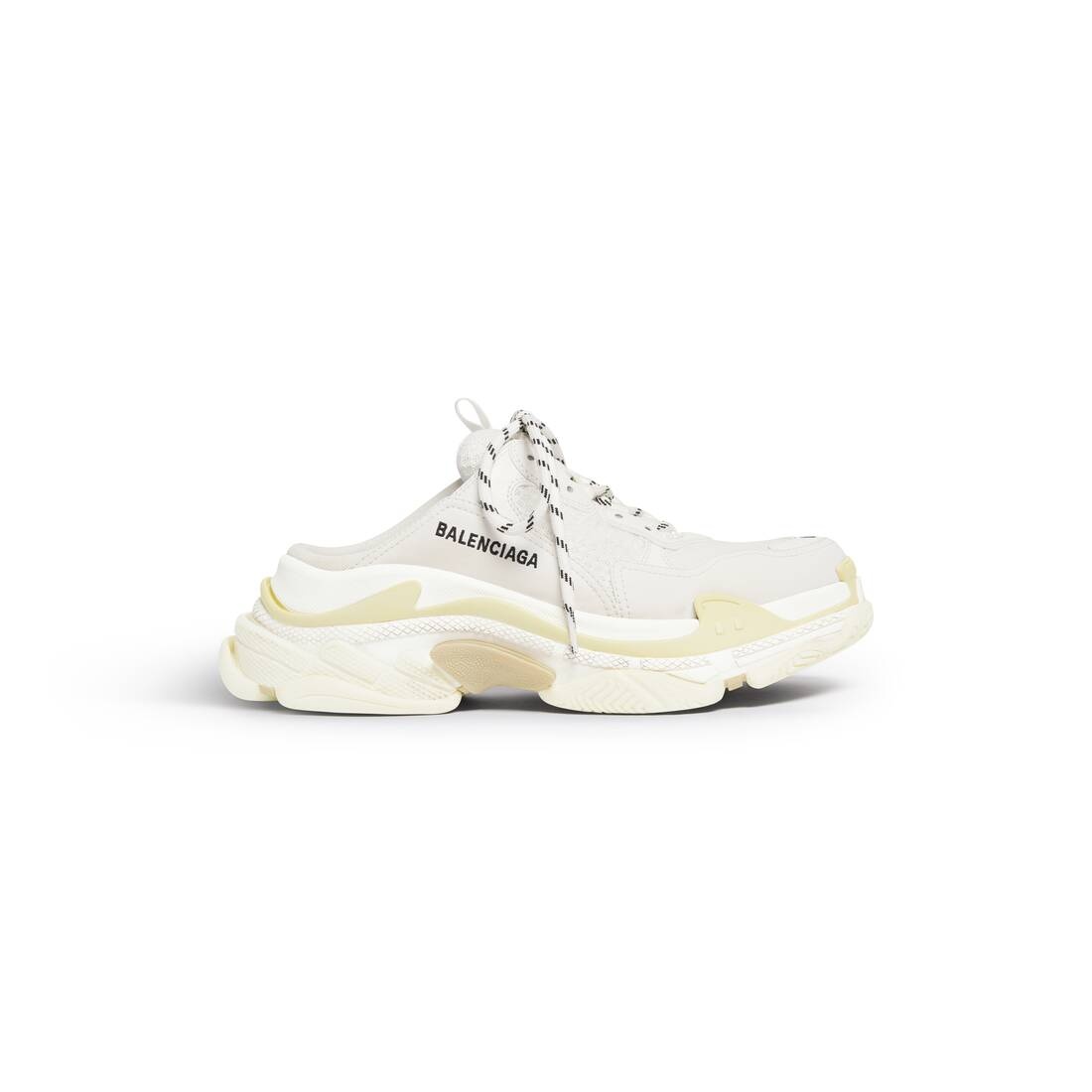 Men's Triple S Mule in White - 1