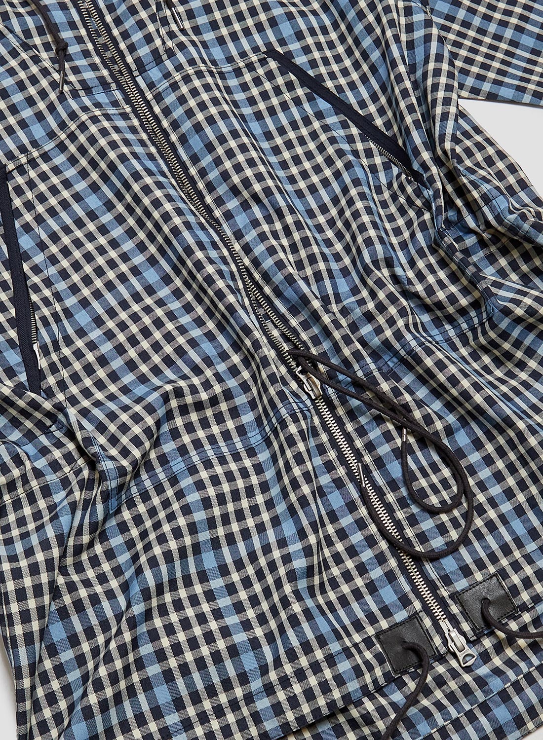 Zip Smock in Navy Check - 3