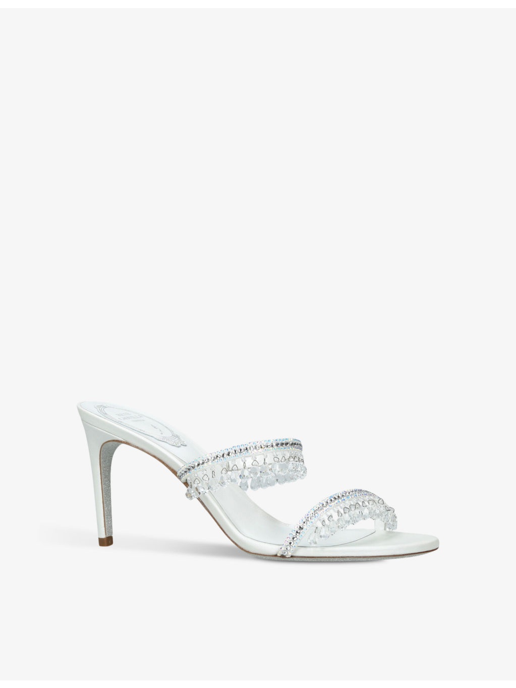 Chandelier 80 jewel-embellished leather heeled sandals - 3