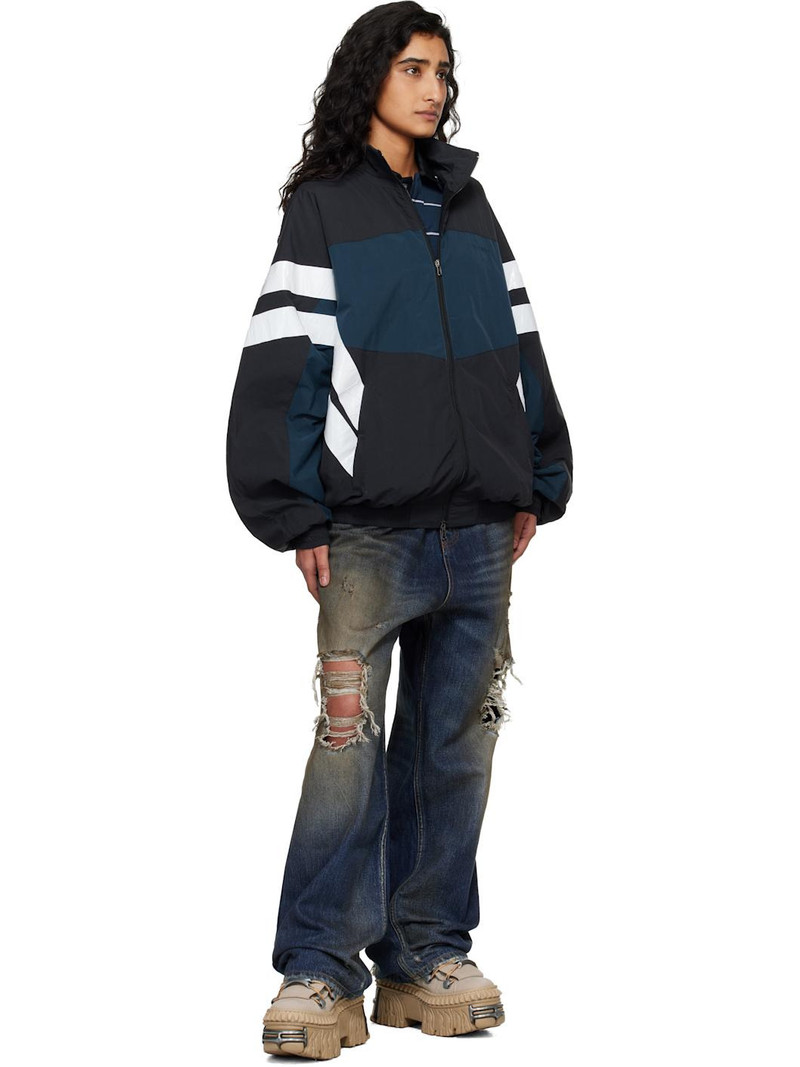 VETEMENTS Black & Navy Taped Track Jacket outlook