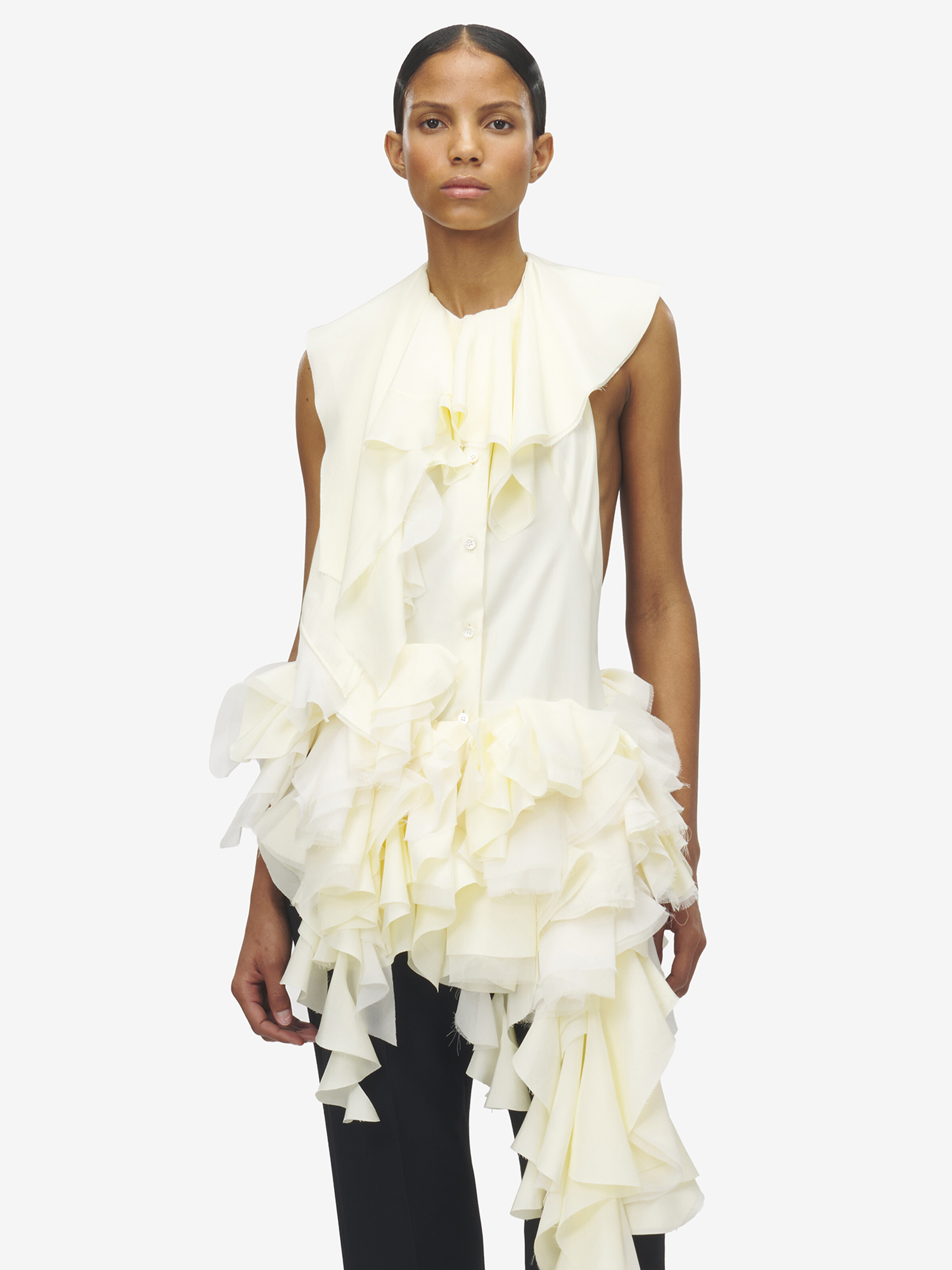 Oyster Ruffle Top - 2