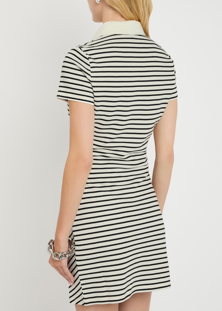 Veronica Beard Lanier Striped Piqué Mini Dress - 3