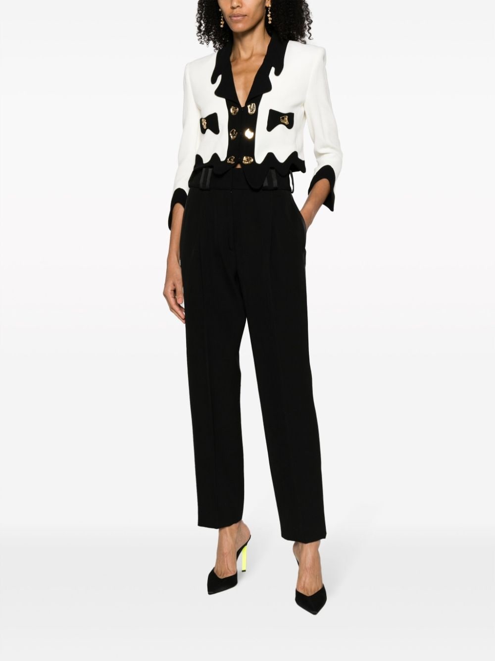 high-waist cropped trousers - 2
