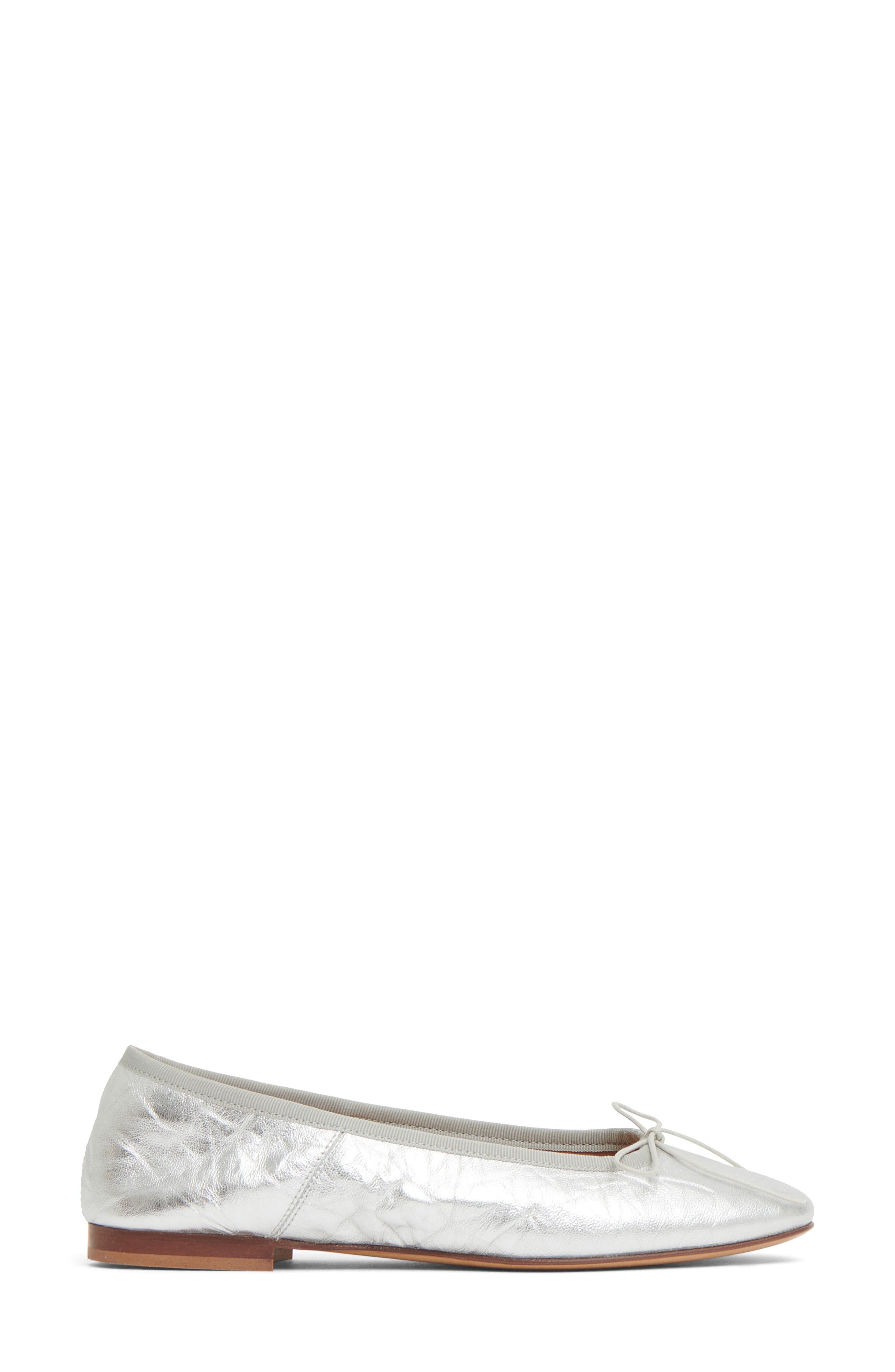 Mansur Gavriel Ballet Flat in Crinkle Silver at Nordstrom - 3
