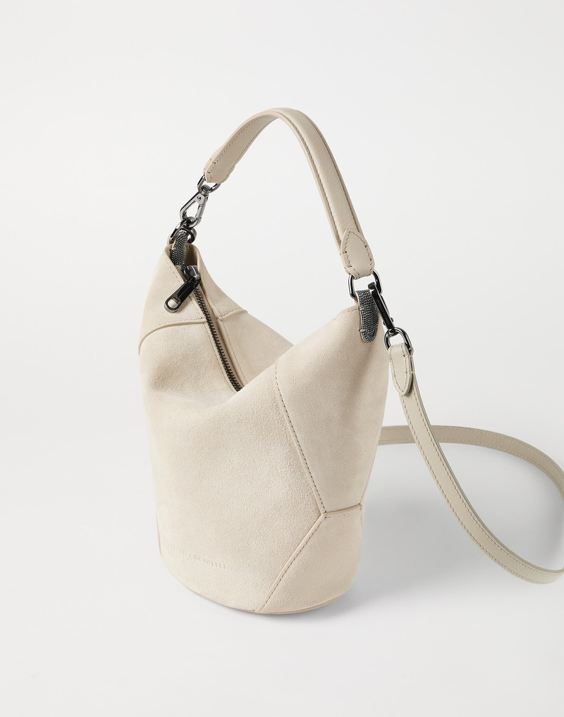 BC Duo bucket bag in suede with monili 3