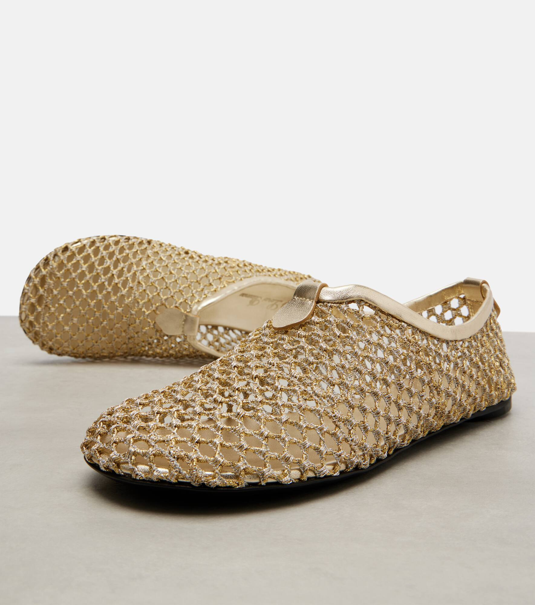 Floaty fishnet ballet flats - 5